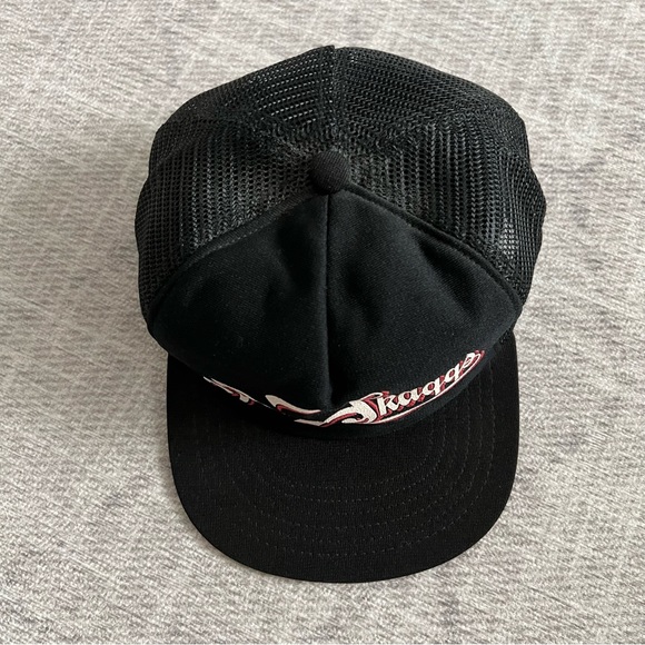 Vintage 1980s Ricky Skaggs Country Singer Men’s Adjustable Black Trucker Hat - Picture 3 of 5